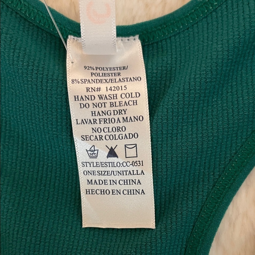 La Linger Teal Racerback Tank Top - Picture 3 of 5